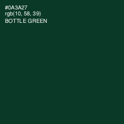#0A3A27 - Bottle Green Color Image